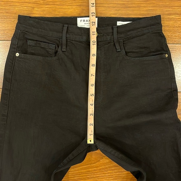 Frame Ali High Rise Cigarette Black Noir Jeans - Picture 10 of 16